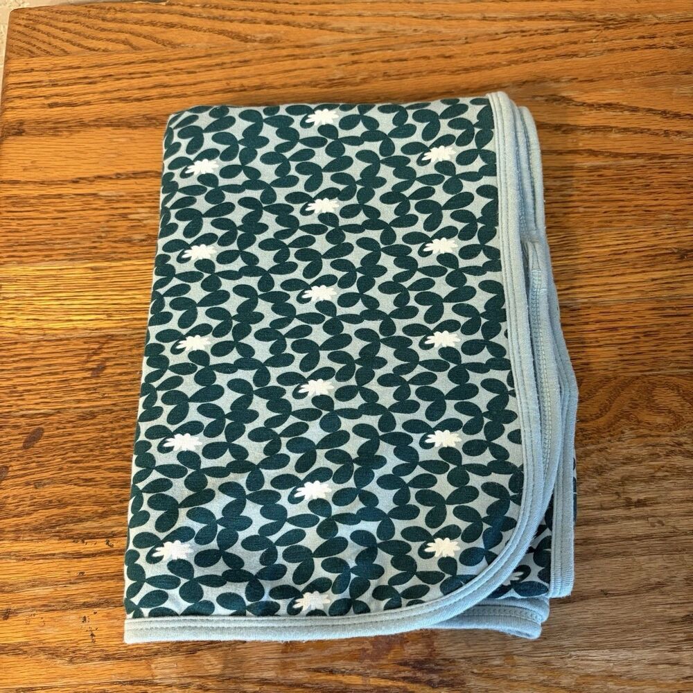 Kickee Pants Blanket Swaddle Jade Running Buffalo Viscose Bamboo Lightweight